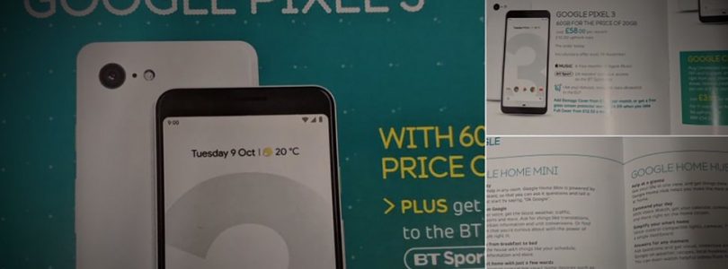 Un anuncio del operador BT en Reino Unido filtra el Pixel 3, el nuevo Chromecast y el Google Home Hub