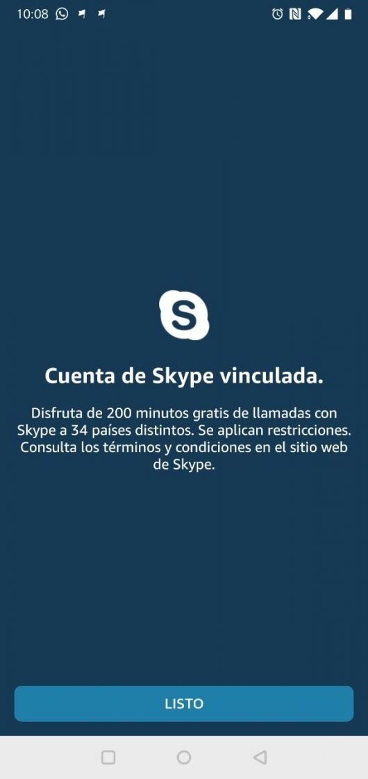 Skype llega a Alexa