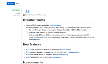 Zigbee2mqtt se actualiza a la versión 1.4.0