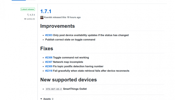 Zigbee2mqtt se actualiza a la versión 1.7.1