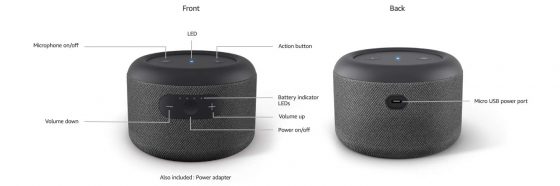 Amazon Echo Input Portable Smart Speaker Edition