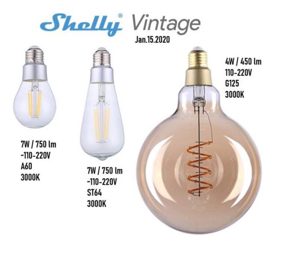 Shelly presenta las Shelly Vintage, las bombillas inteligentes de filamento