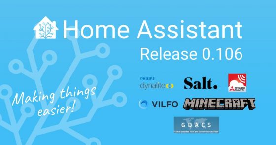 Home Assistant Core se actualiza a la 0.106 con bastantes cambios importantes
