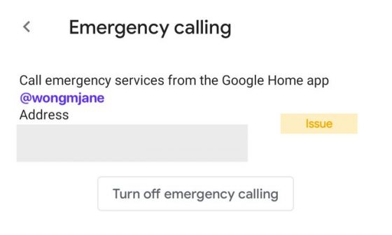 La aplicación Google Home se prepara para llamadas de emergencia