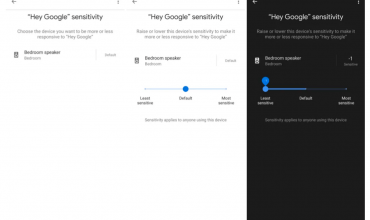 Ajuste de sensibilidad en Google Assistant