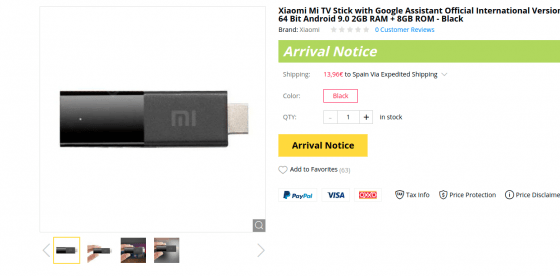 Xiaomi Mi TV Stick aparece en Gearbest con todas las especificaciones