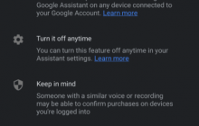 Google ASsistant prueba la confirmación de pagos con Voice Match