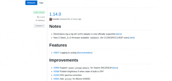 Zigbee2mqtt se actualiza a la versión 1.14.0