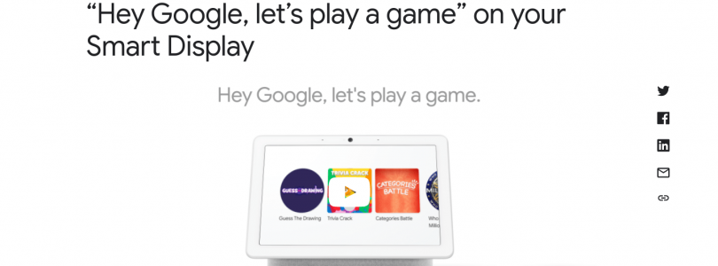 google lanza nuevos juegos para las Smart Displays