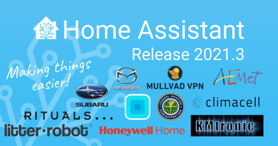 Home Assistant publica su versión de Marzo, la 2021.3