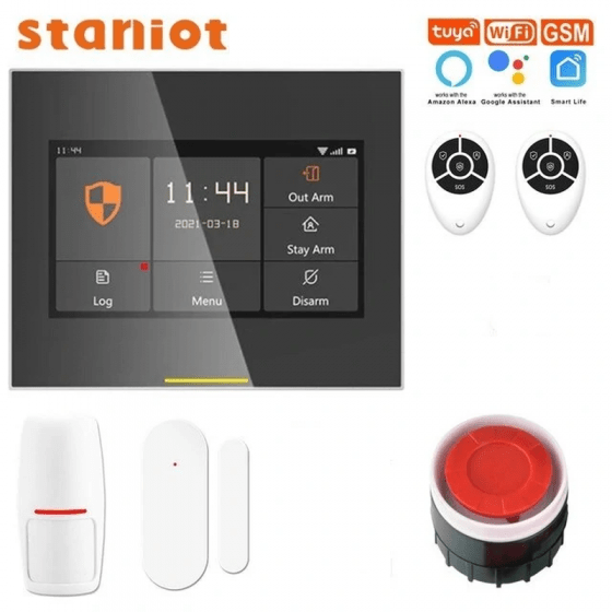 ¿Necesitas una alarma inteligente? Mira esta Staniot H501-2G compatible con Alexa y Google Assistant y GSM