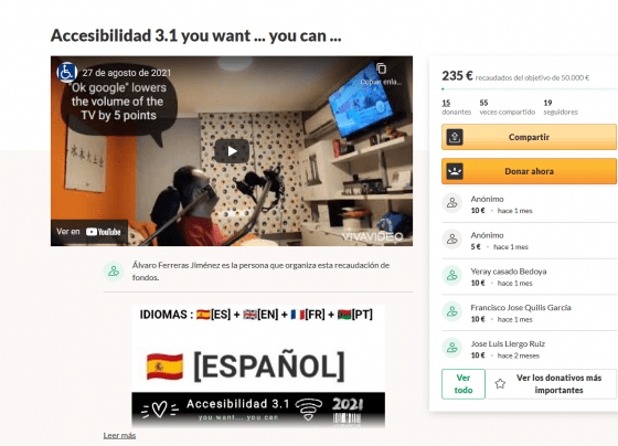 Proyecto de accesibilidad de Álvaro: Accesibilidad 3.1 you want…you can…