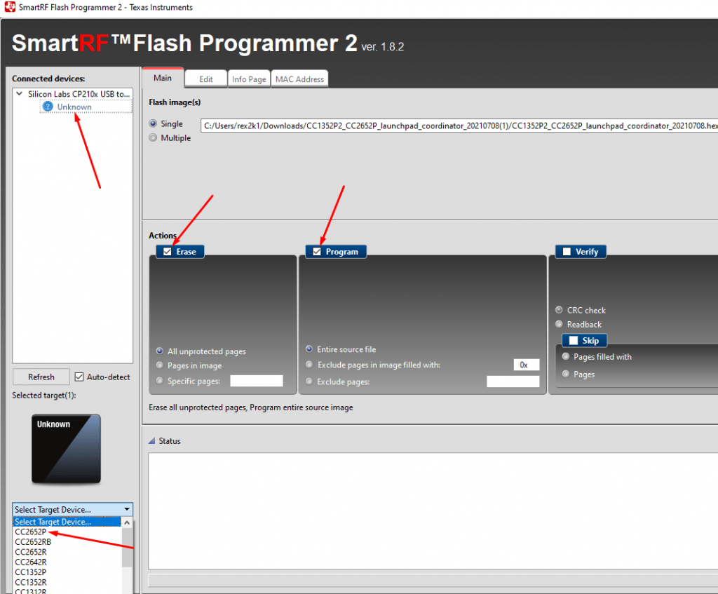 Configurar el software para flasheo del dongle Zigbee 3.0 de Sonoff