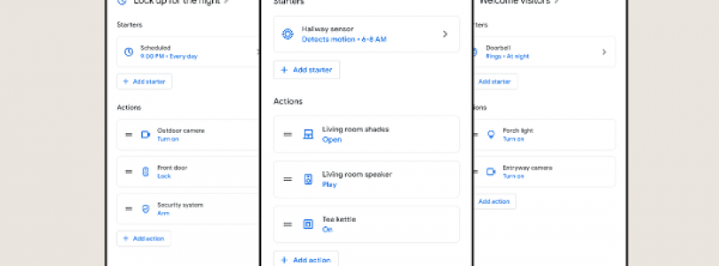 Google Home actualiza las opciones de automatización para una mayor personalización
